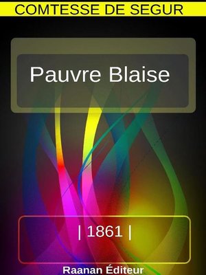 cover image of Pauvre Blaise